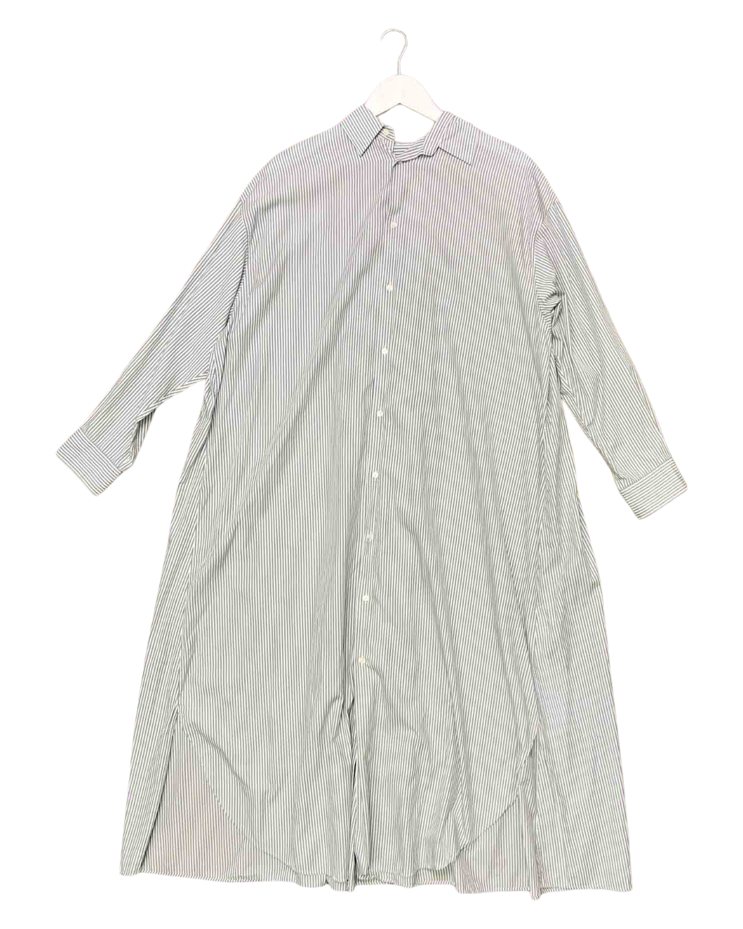 Size XS | Graphpaper Blue and White Striped Shirt Dress
