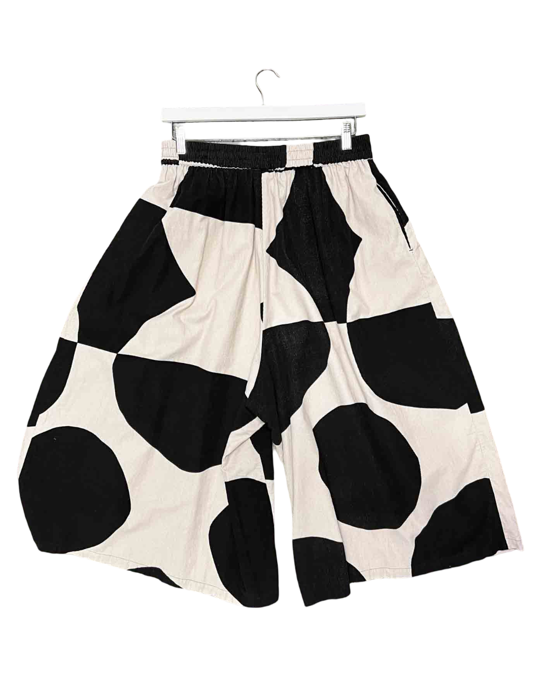 Size 12 | Gorman Organic Cotton Beige/Black Culottes
