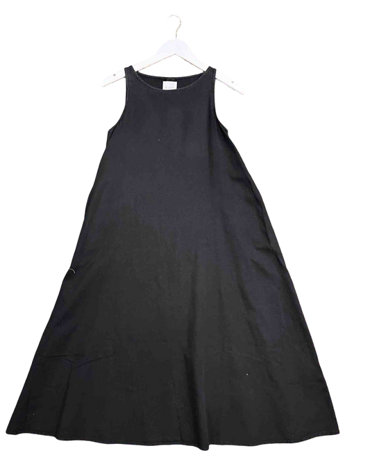 Size XS | Kowtow Black Organic Cotton Midi Dress