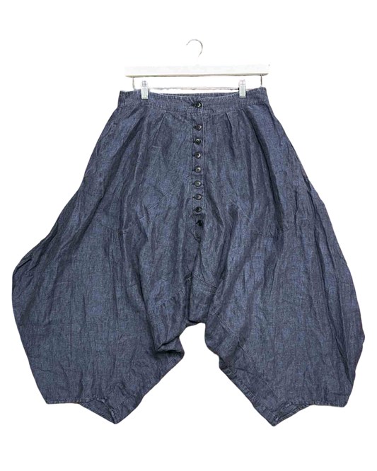 Size M | Et Al Navy Linen Pantaloon Pants