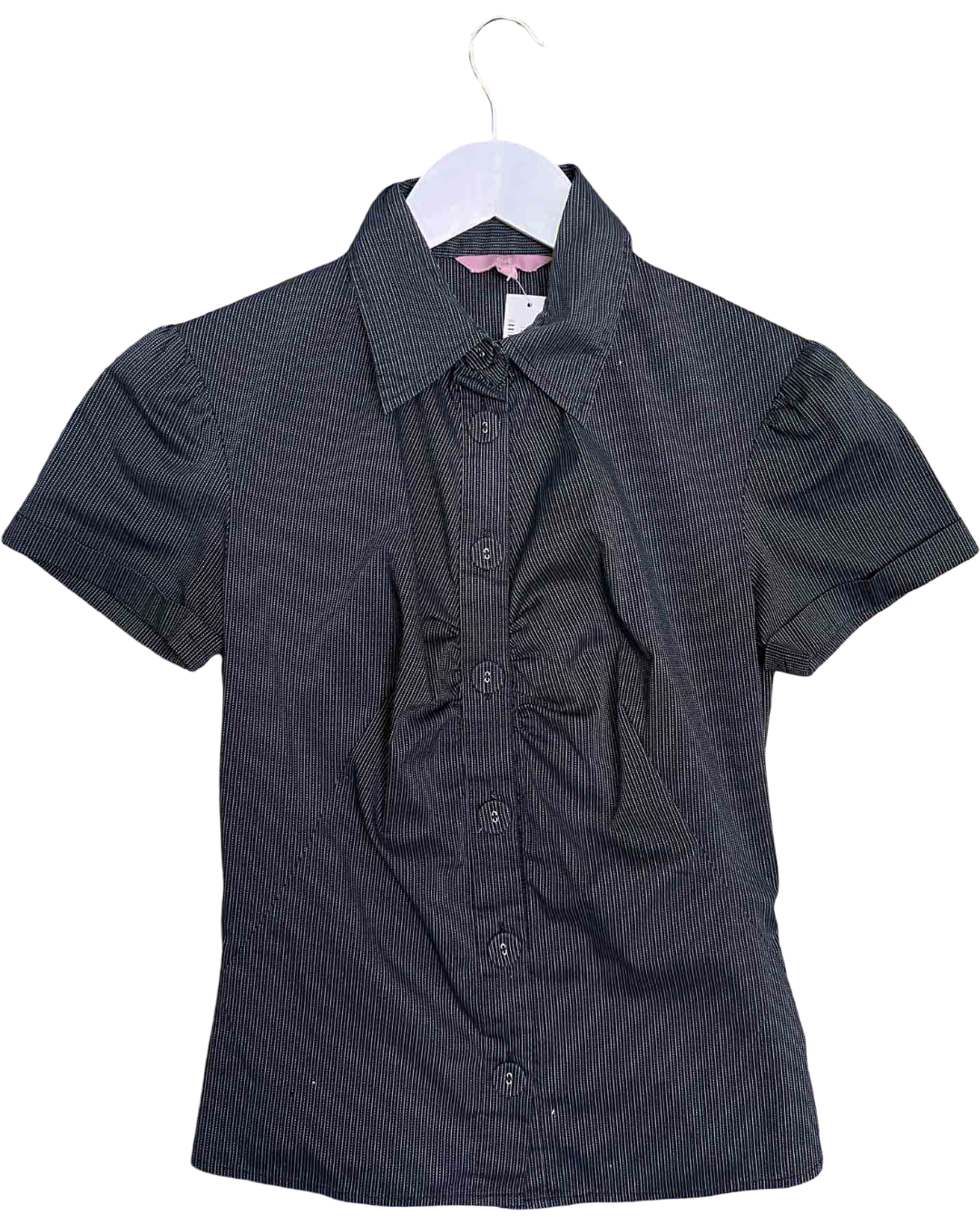 Size 12 | Cue Y2K Capped Sleeve Button Up Shirt