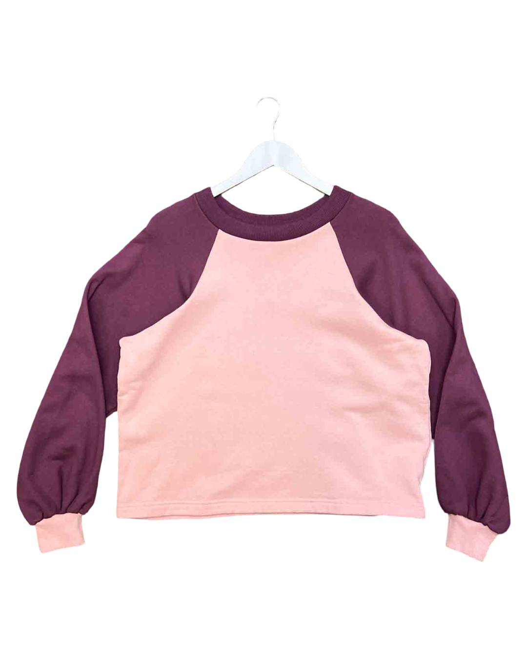 Size L | FME Apparel Pink/Plumb Cotton Crewneck Jumper NWT
