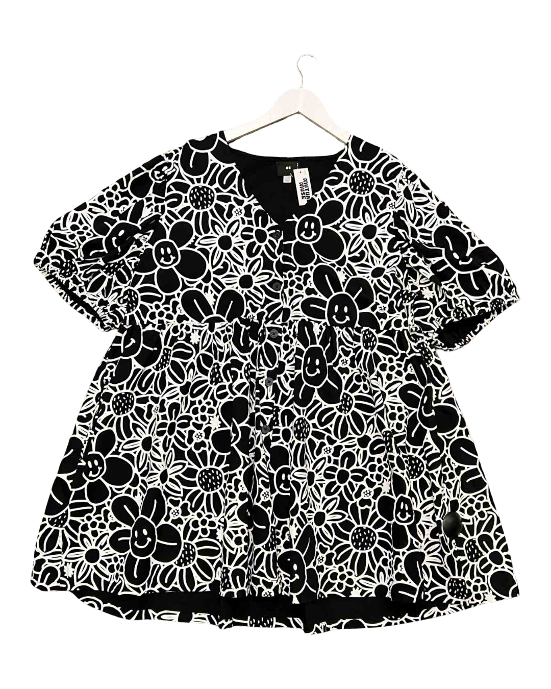 Size 24 (6XL) | Lazy Oaf Black Graphic Dress