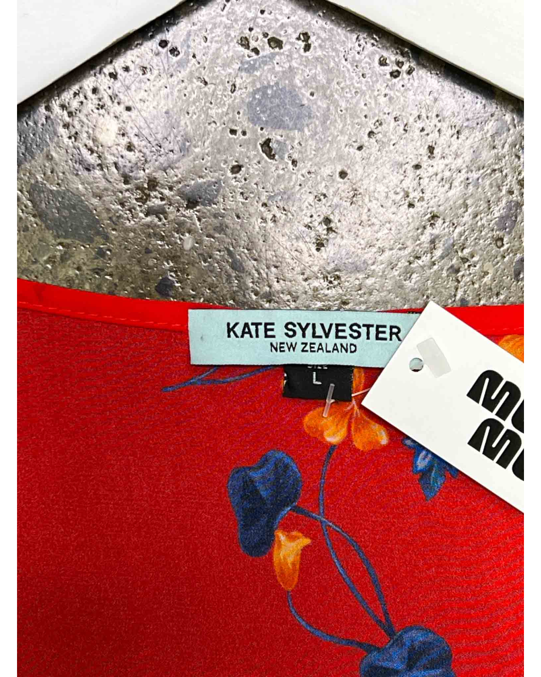 Size L | Kate Sylvester Vines Silk Top