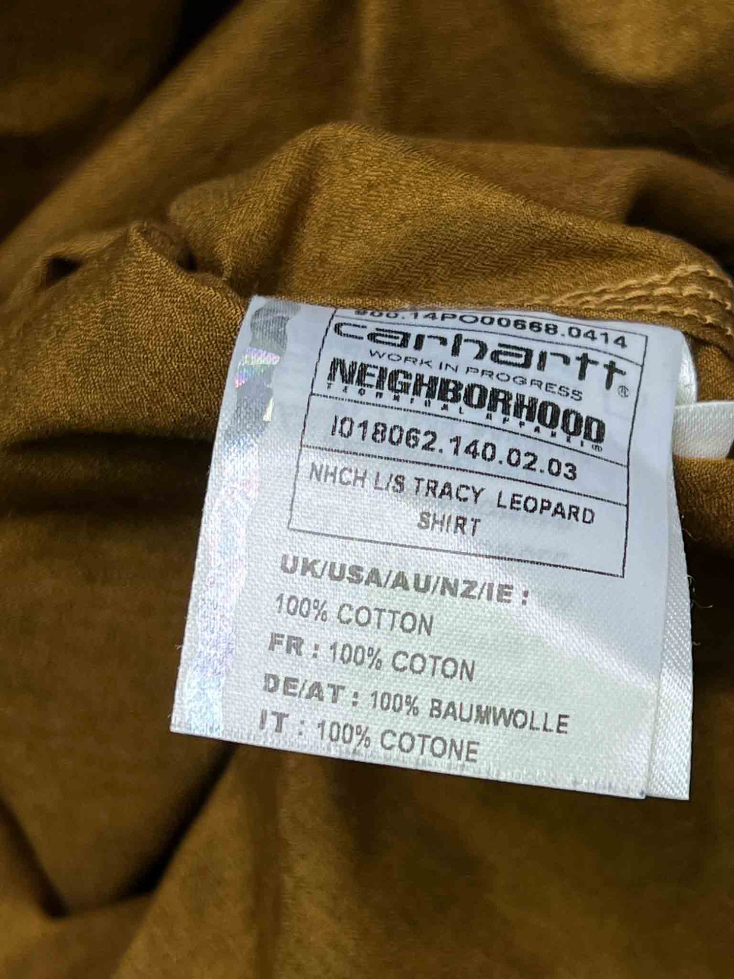 Size M | Carhartt x Neighborhood Tracey Leopard Shirt