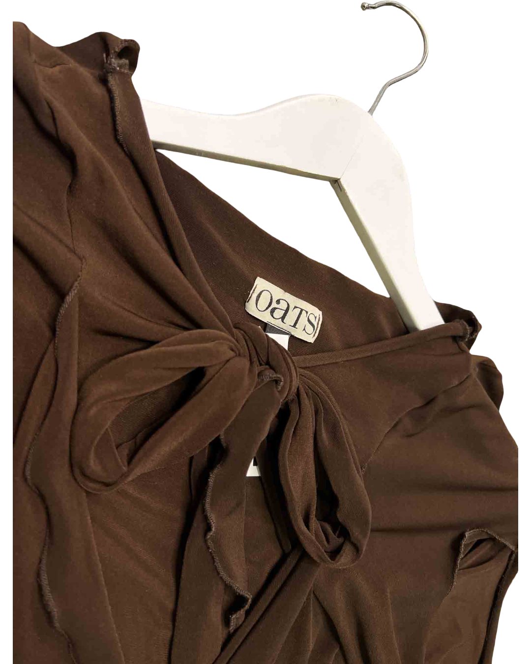 Size L | Oats Brown Five Tie Top