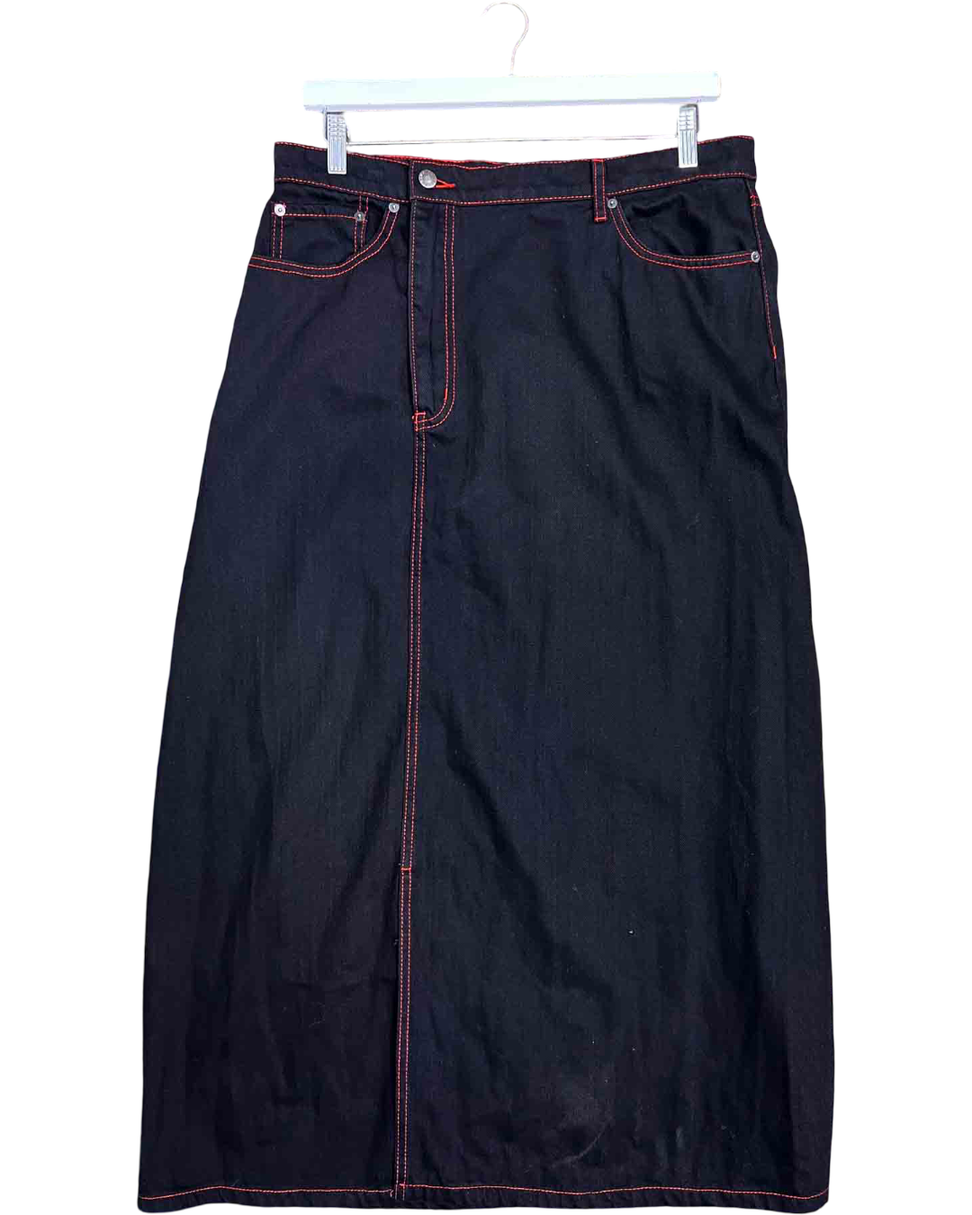 Size XL |  Alpha60 Denim Asymmetrical Maxi Skirt
