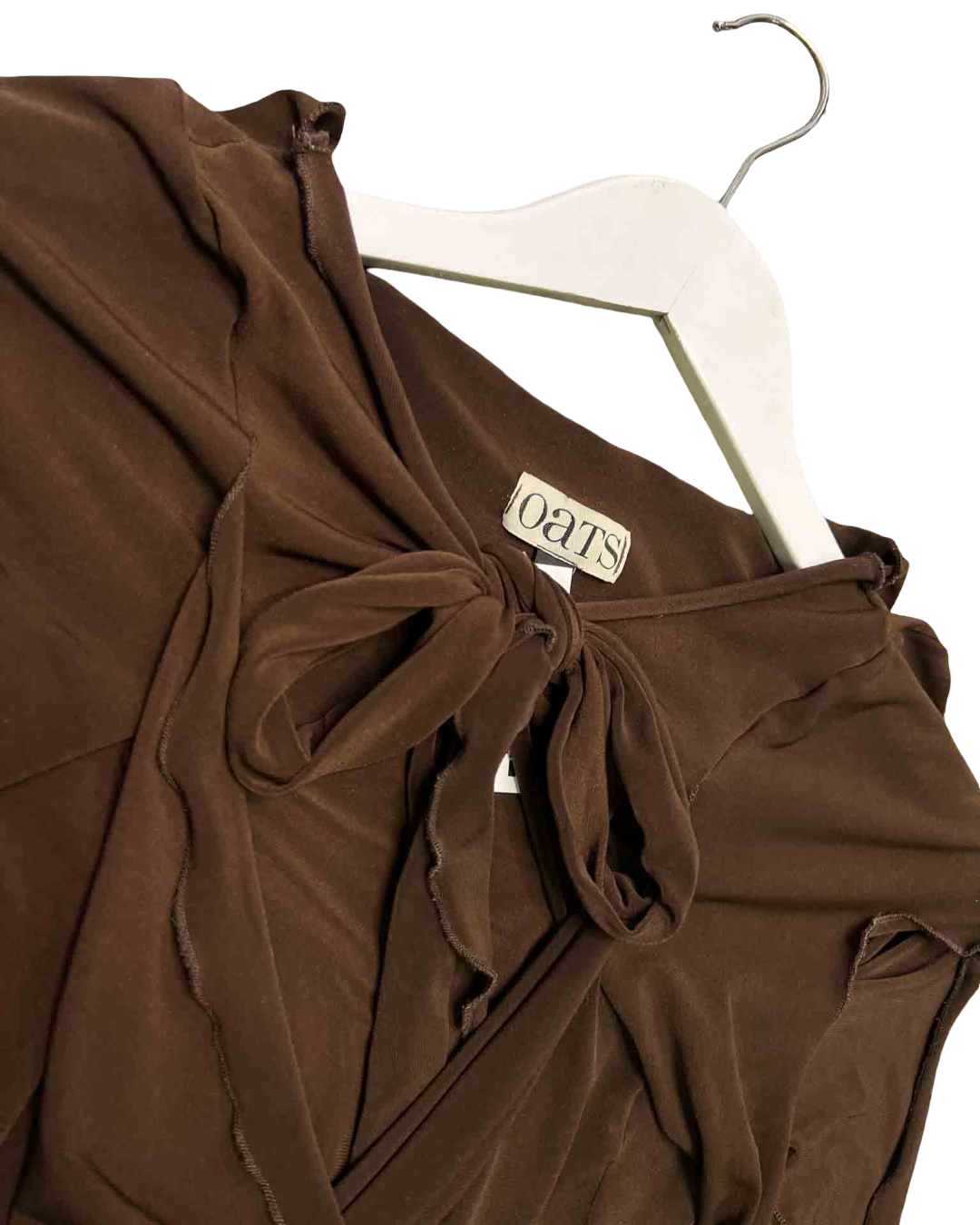 Size L | Oats Brown Five Tie Top