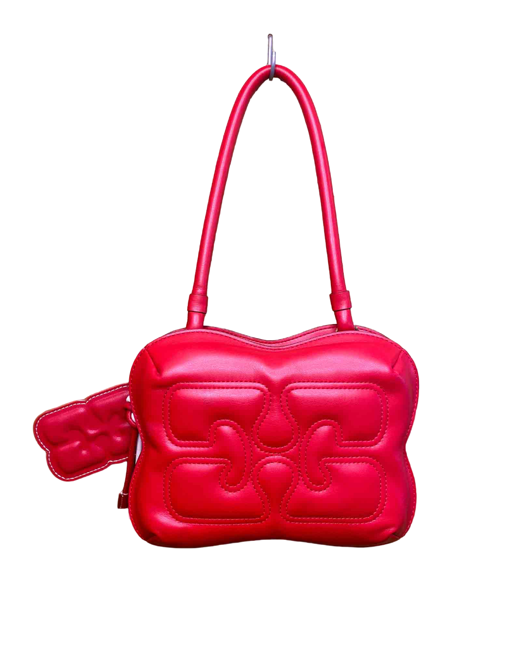 Ganni Red Leather Butterfly Bag