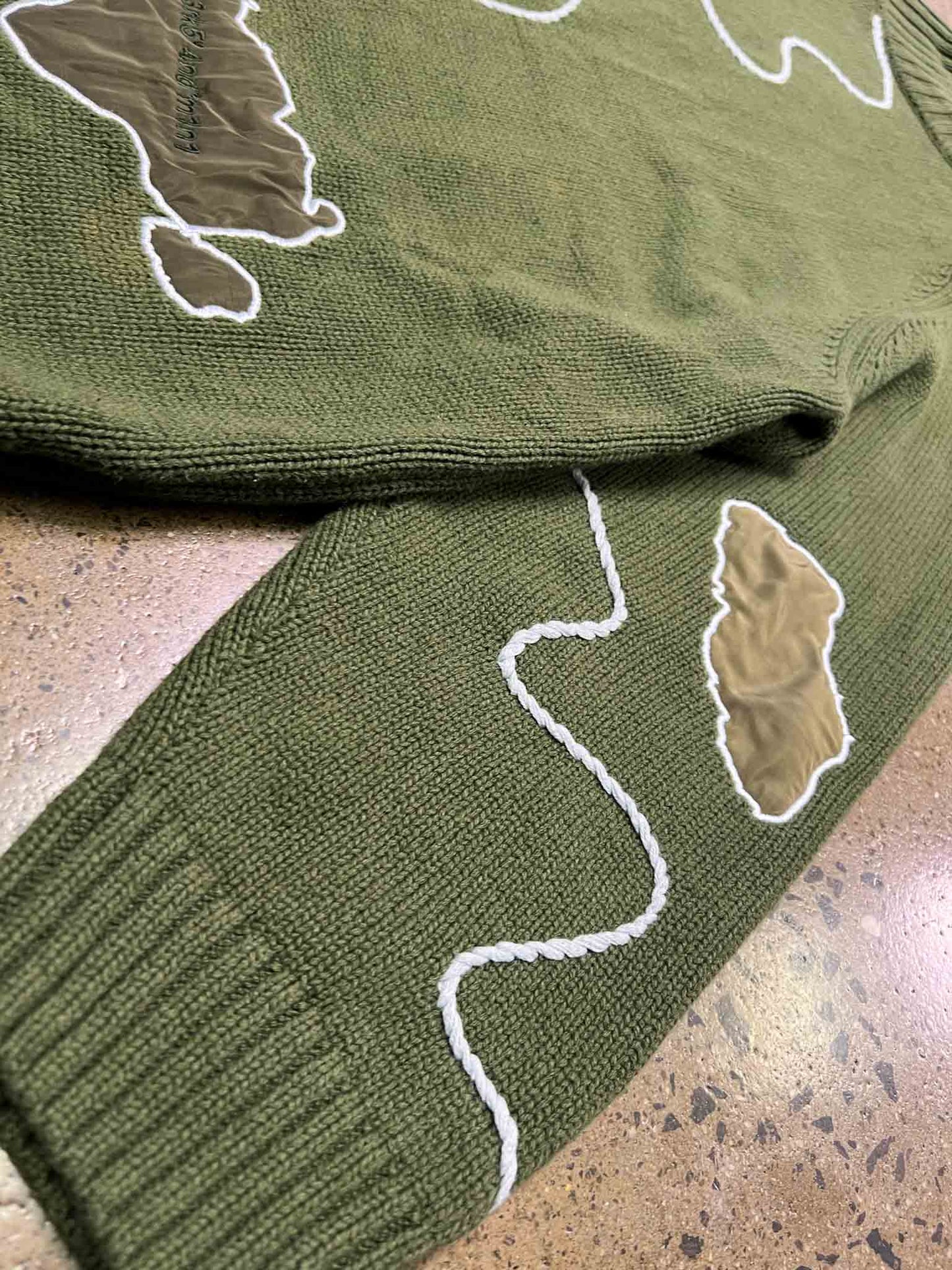 Size L | PAM Green Relief Turtleneck Jumper