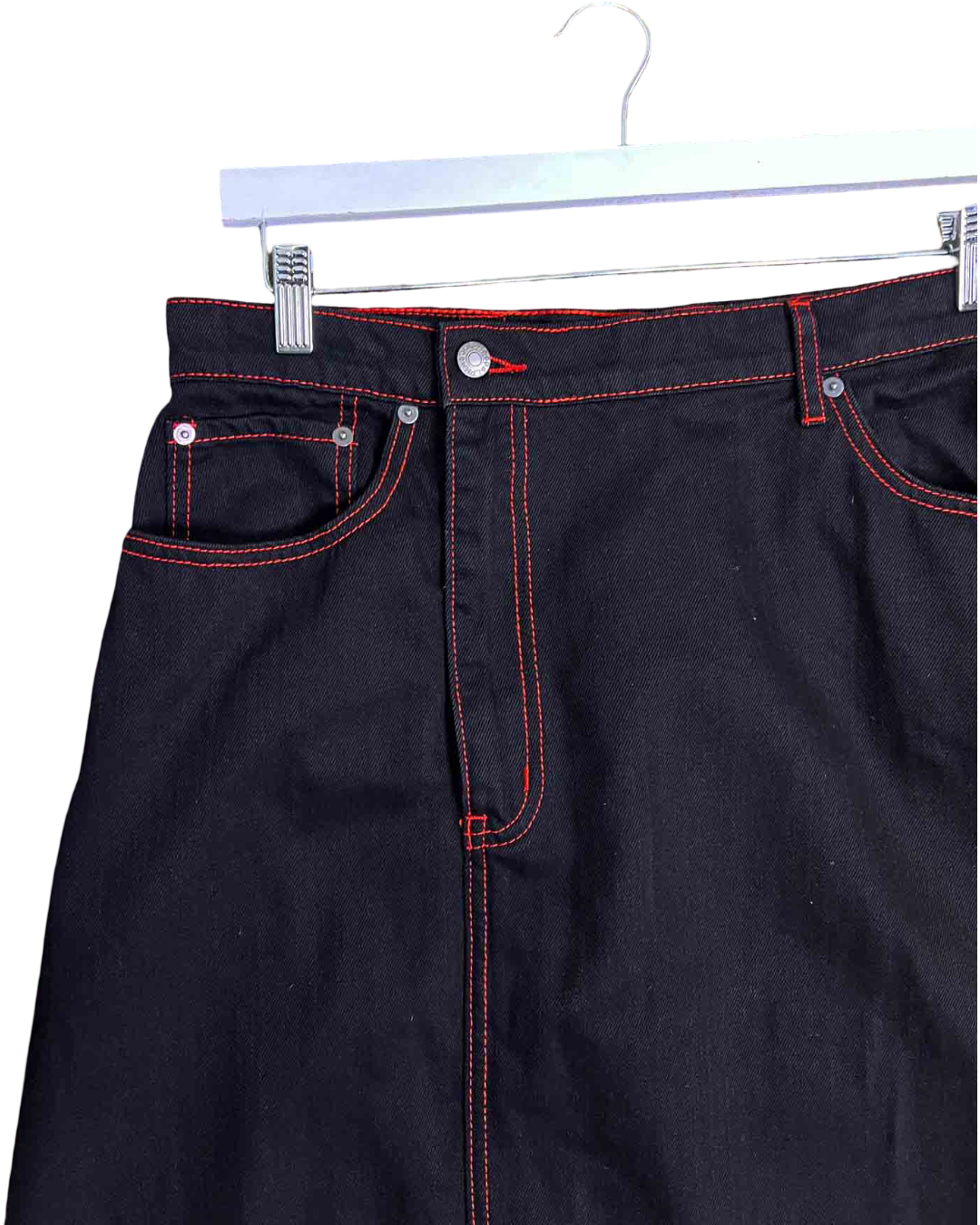 Size XL |  Alpha60 Denim Asymmetrical Maxi Skirt
