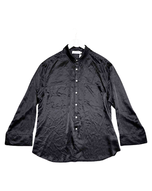 Size M/L | Maison Essentiele Black Silk Shirt