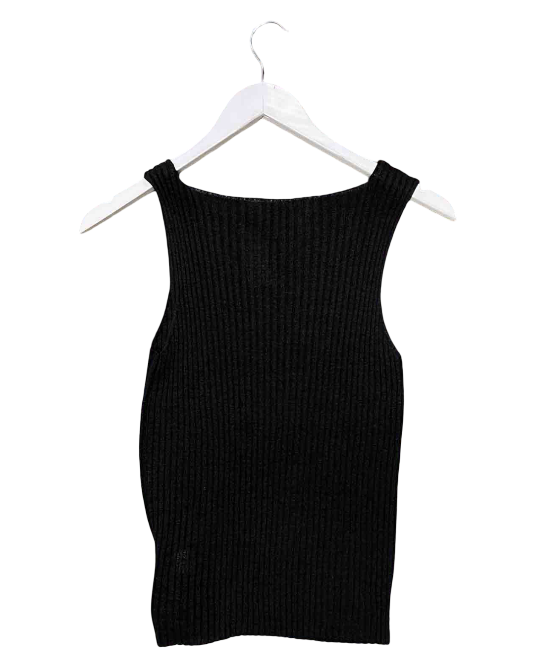 Size M | Alpha60 Black Ribbed Tank Top
