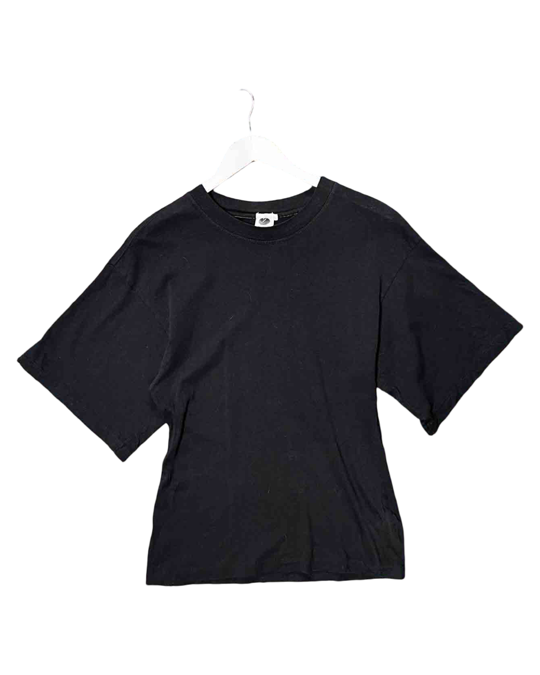 Size XS | Bassike Black Organic Cotton Fitted T-shirt
