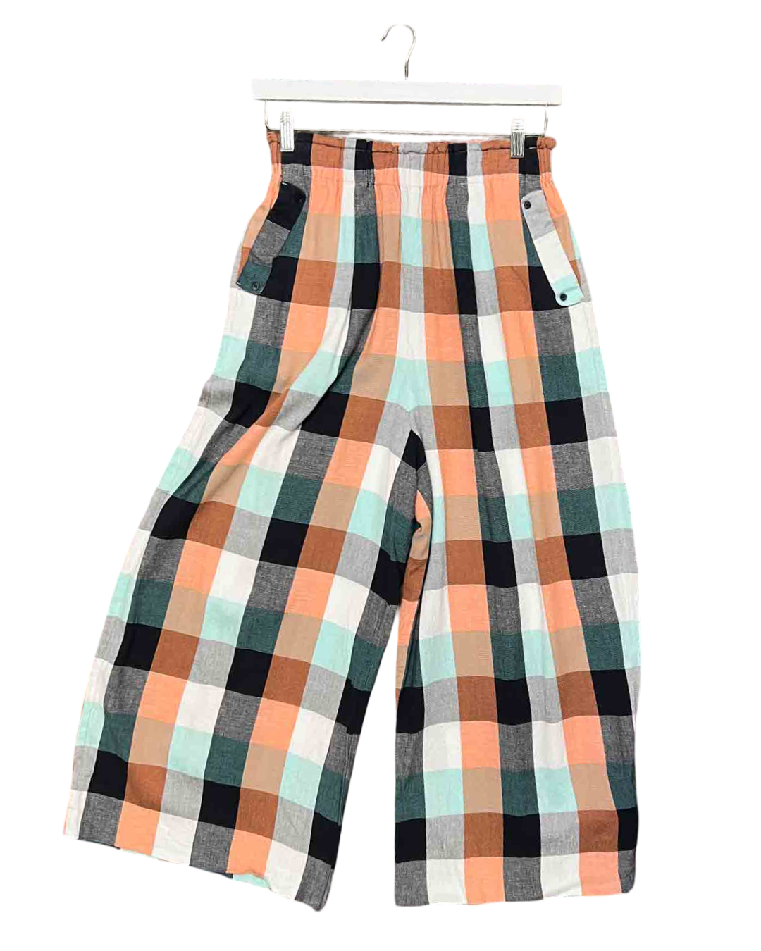Size M (10) | ELK Plaid Cropped Pants
