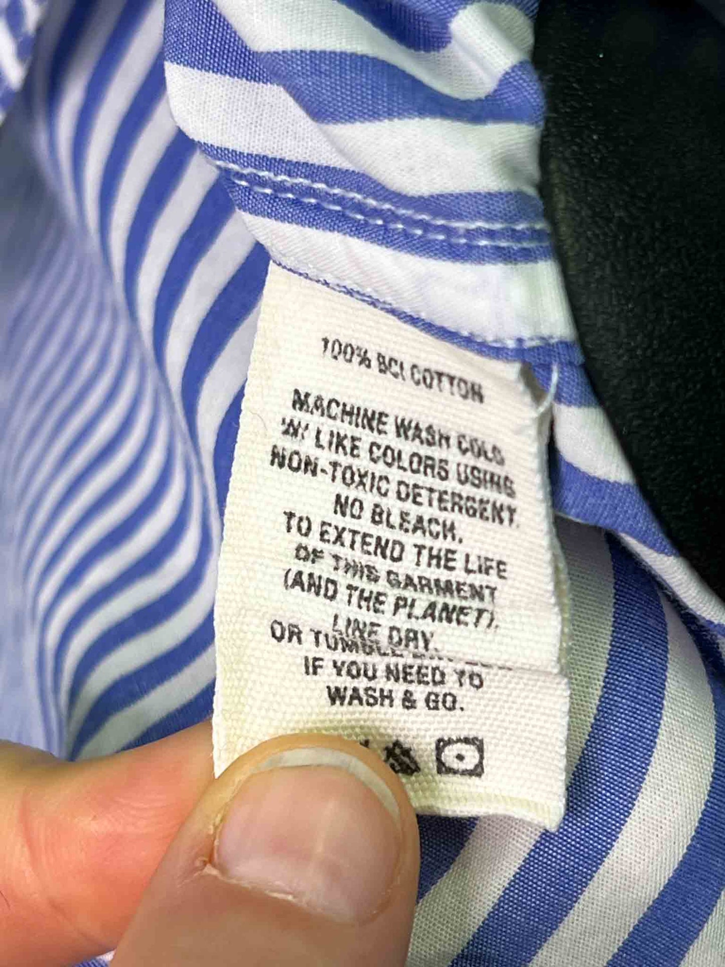 Size L | Alex Mill White and Blue Striped Shirt