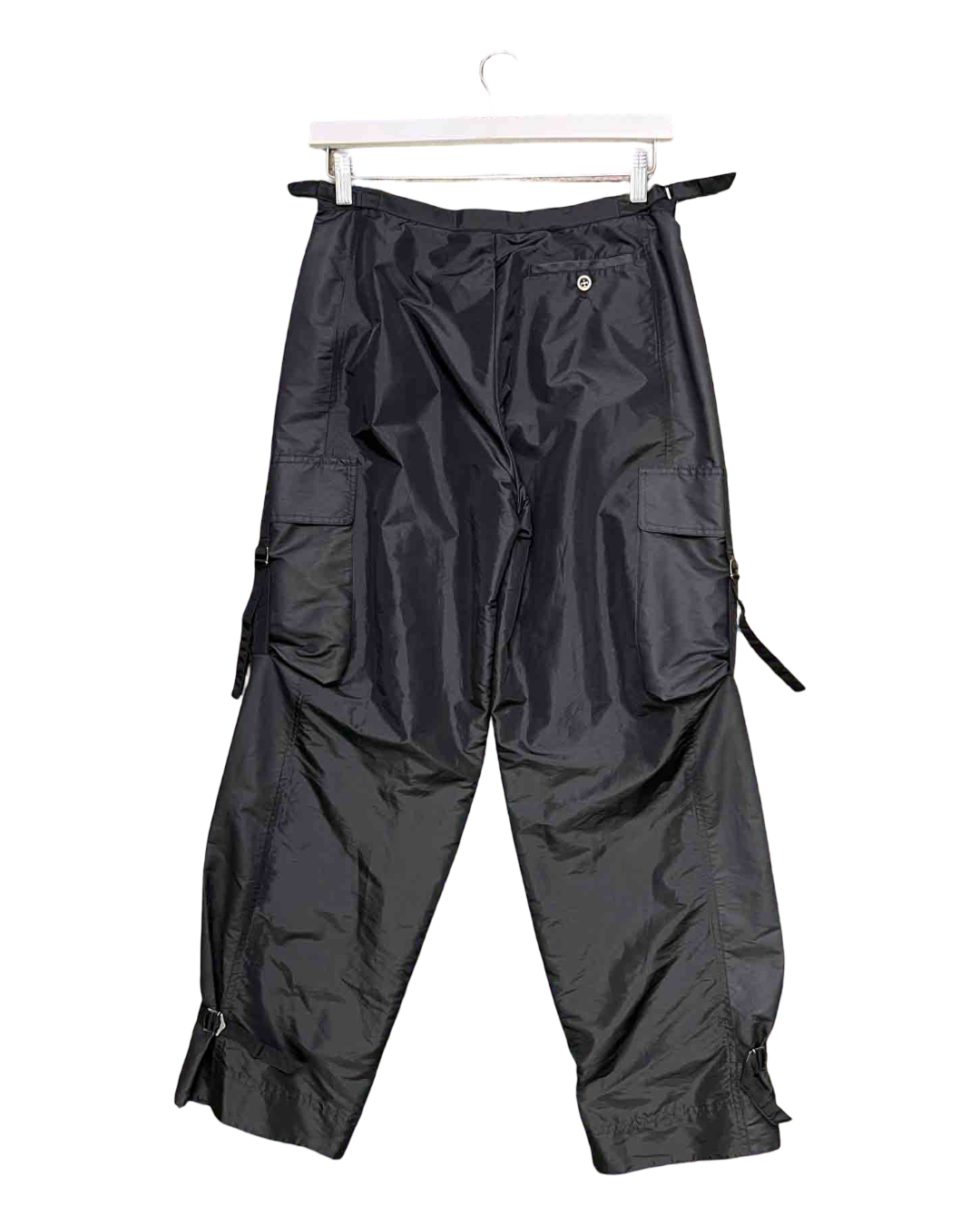 Size 11 | Hiroko Koshino Black Nylon Cargo Pants
