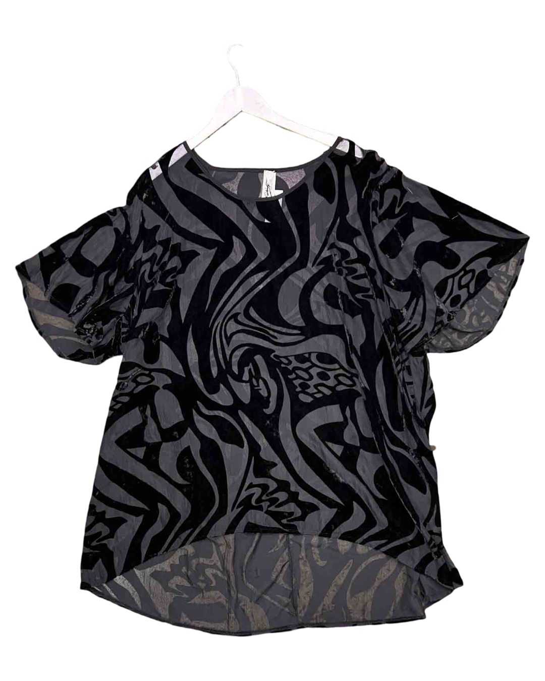 Size 10 | M.A Dainty Mesh / Velour Top