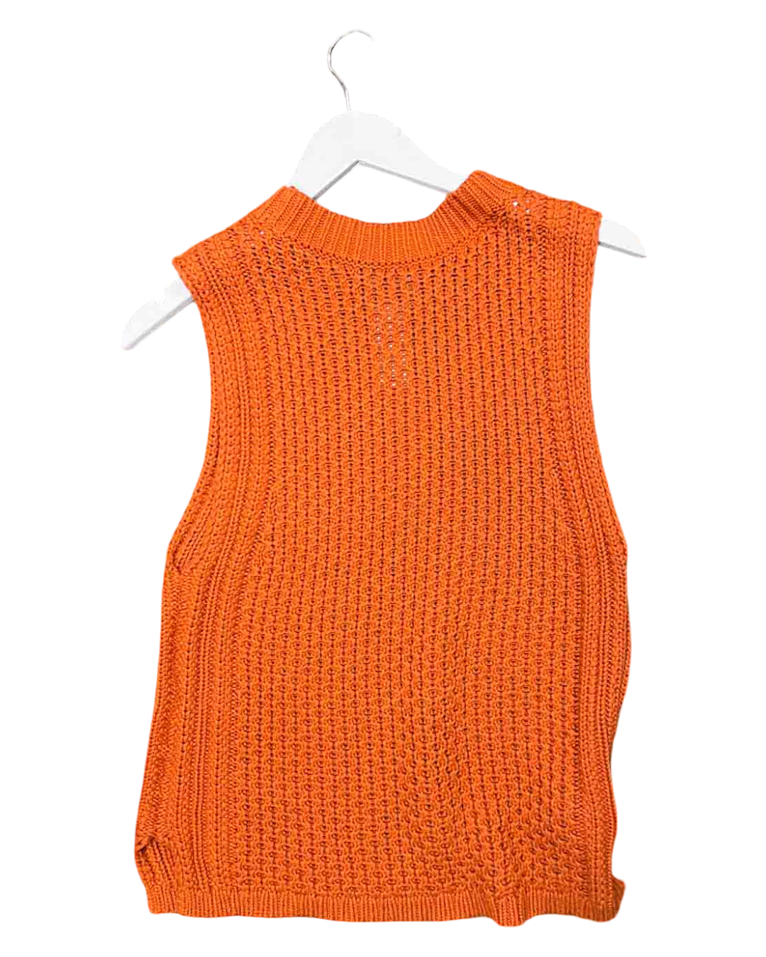 Size M | Elk Orange Wool/ Organic Cotton Knit Vest