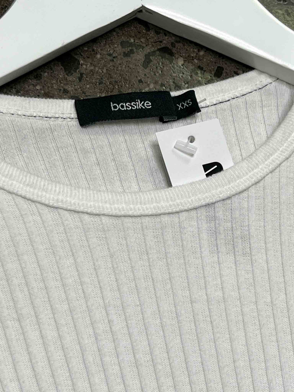 Size 2XS | Bassike White Organic Cotton Flared Top
