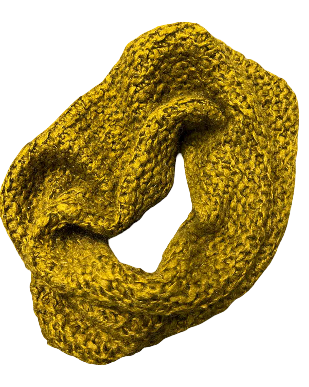 Size (OS) | Eileen Fisher Chartreuse Knitted Tube/ Cowl Scarf