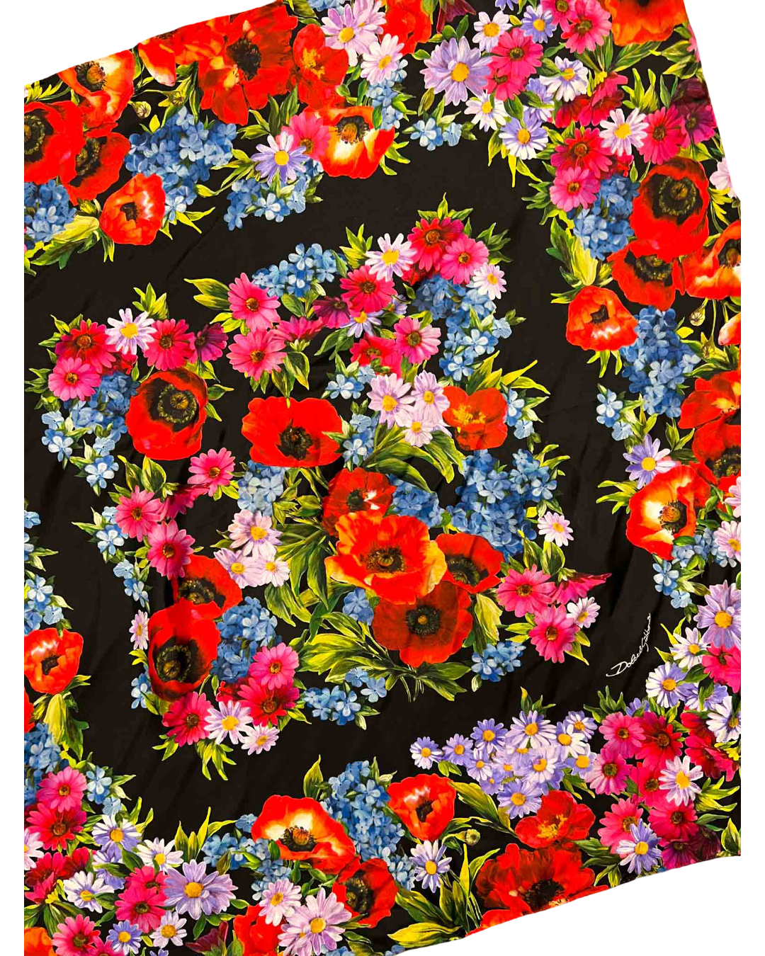 Dolce & Gabbana Multi Silk Floral Scarf