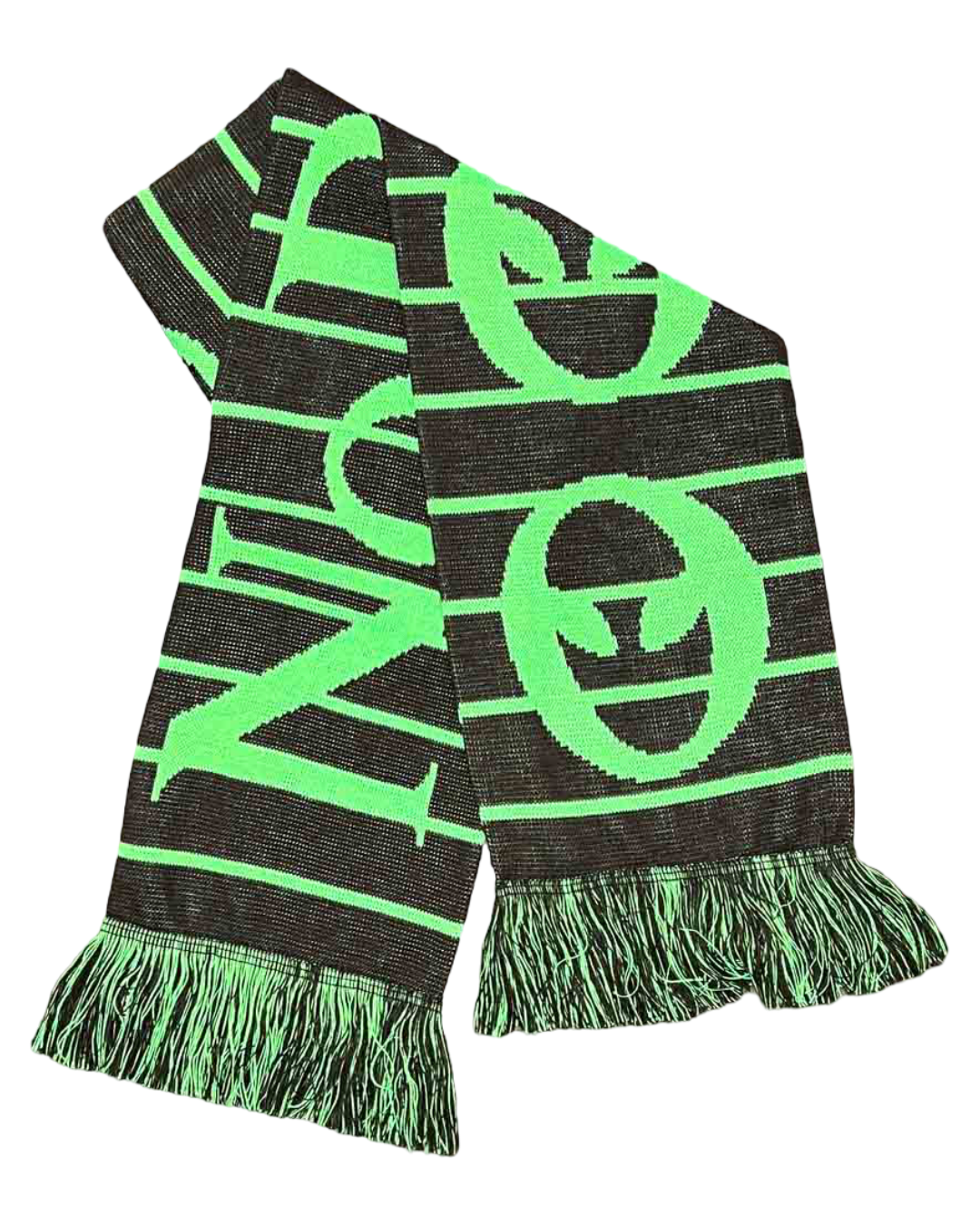 Aries No Problemo Brown\Green Knit Scarf