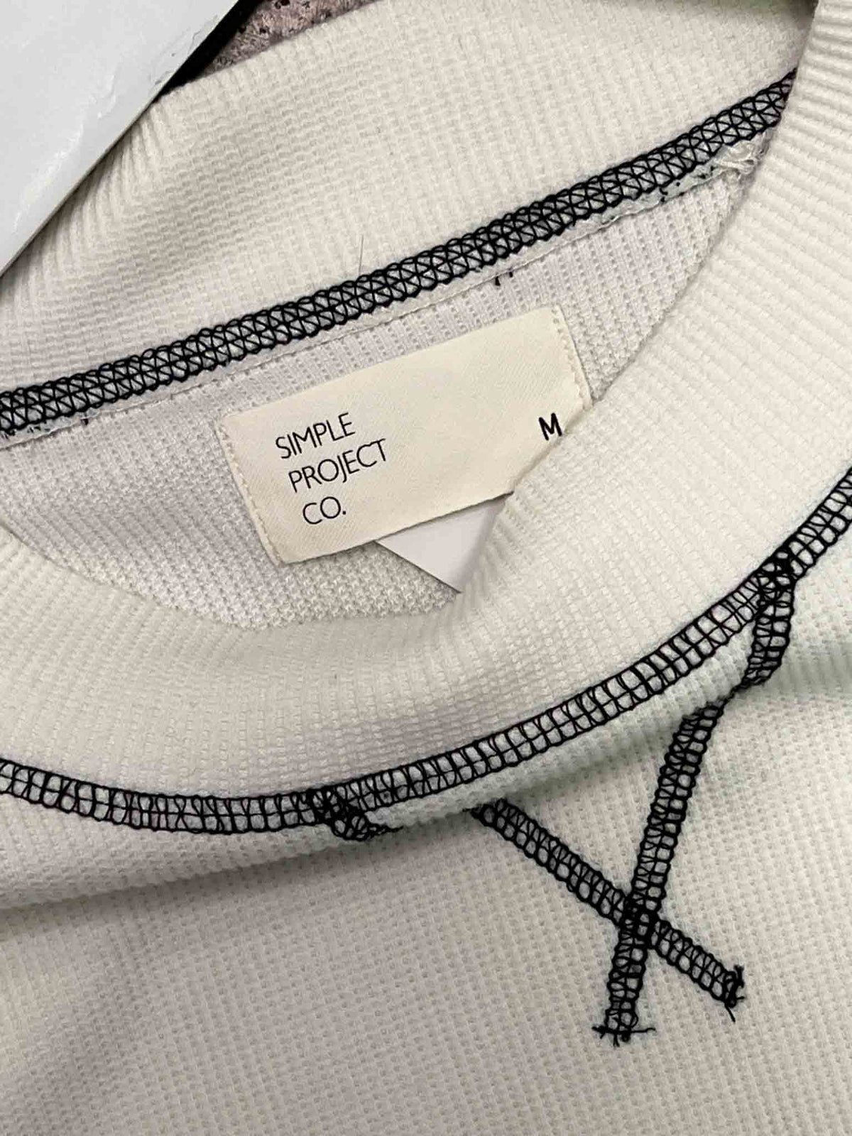 Size M | Simple Project Co White Waffle Longsleeve