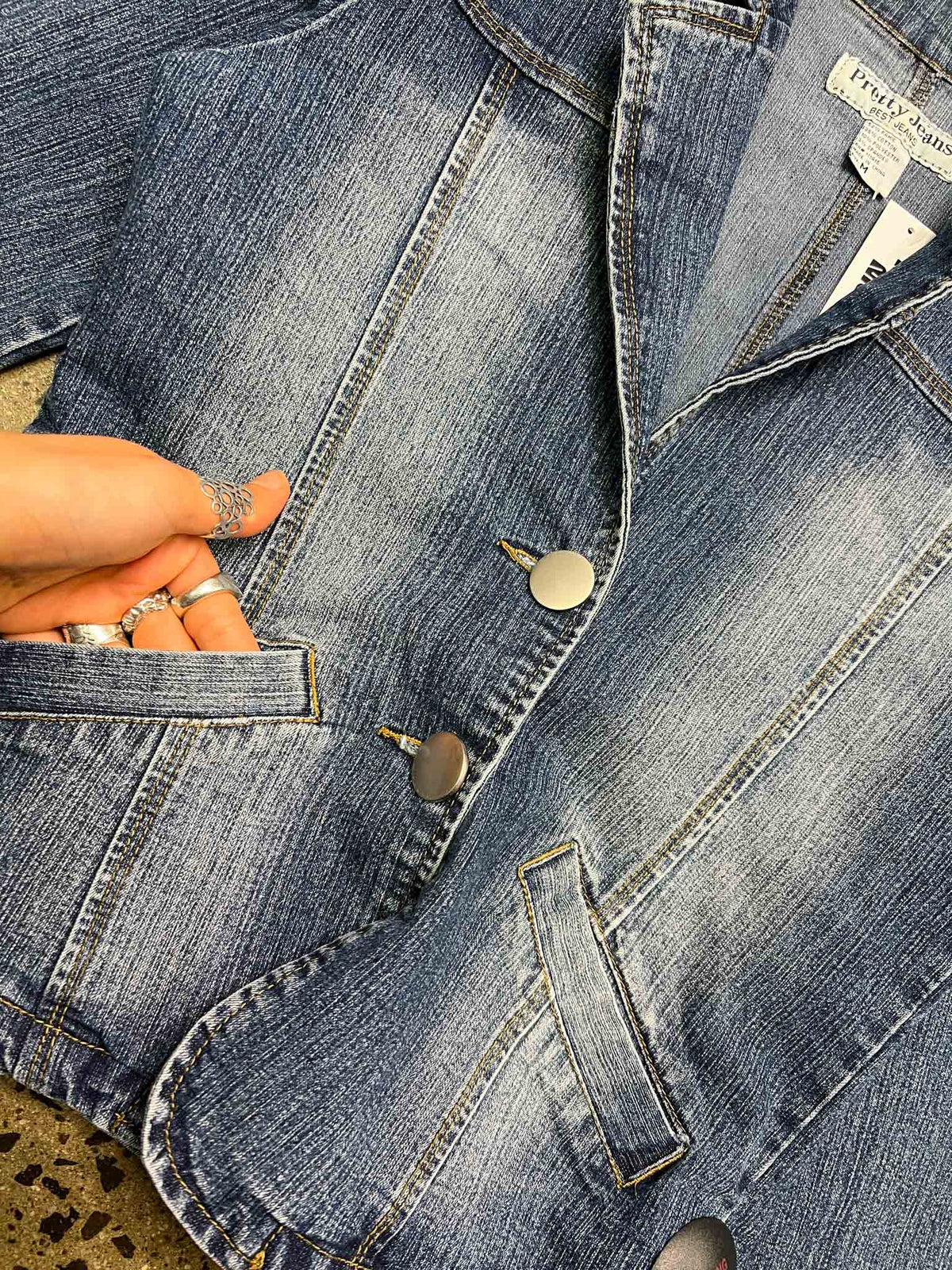 Size M | Pretty Jeans Stonewashed Blazer Jacket