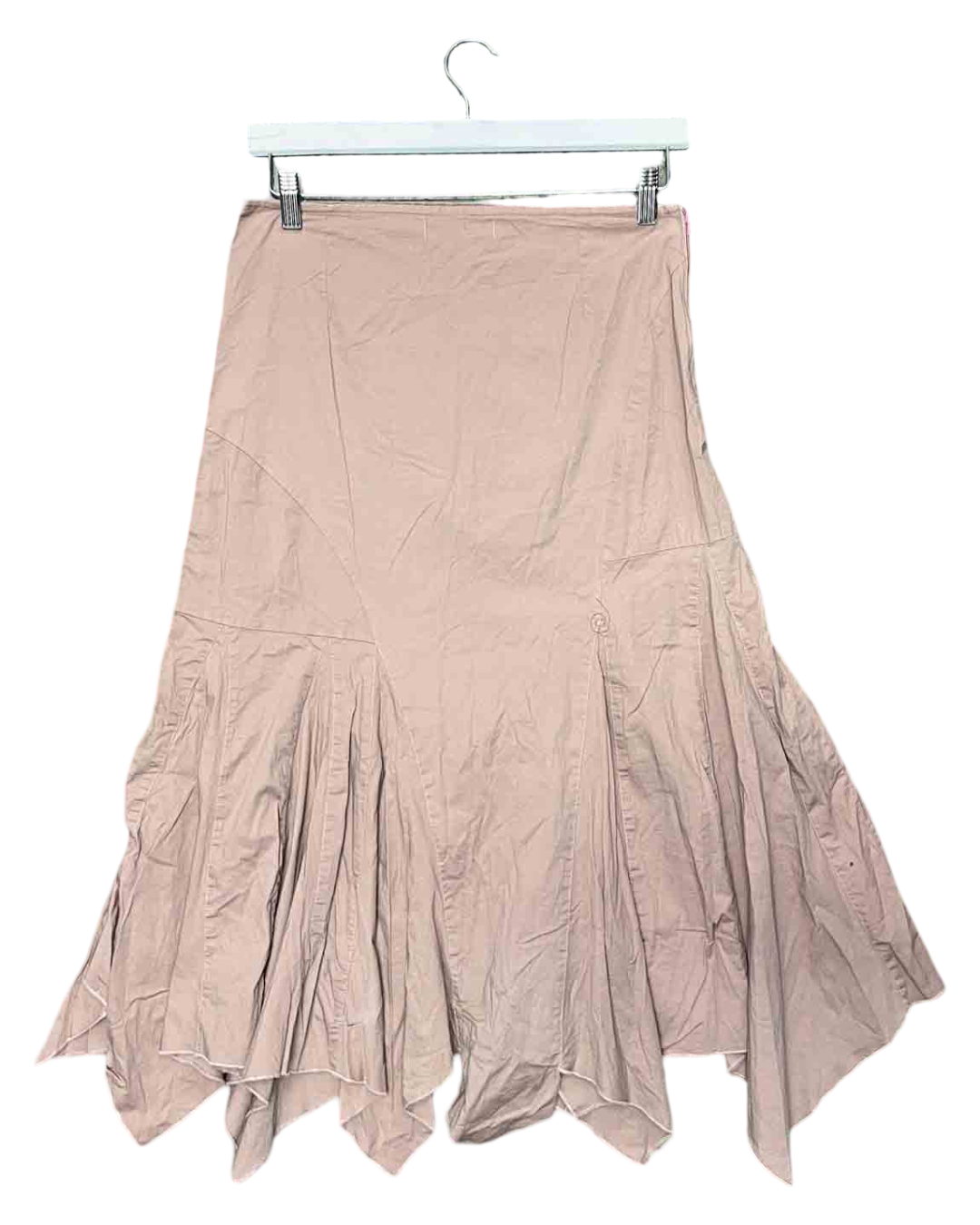 Size M | L33 Dusty Rose Raw-Edge Handkerchief Skirt