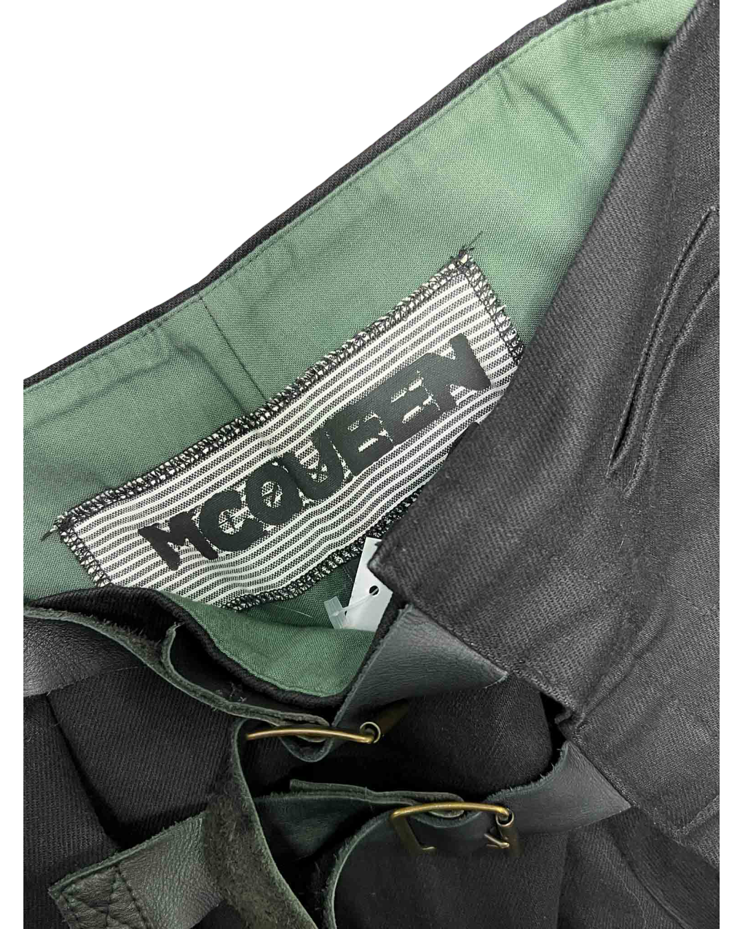 Size S | MCQUEEN Black Pants With Buckle