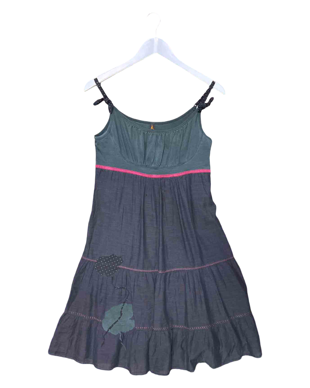 Size L | Cop Copine Grey Tiered Midi Dress
