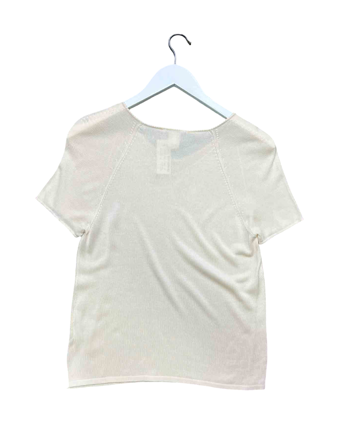 Size M | Valentino Miss V Cream Silk Knitted Top