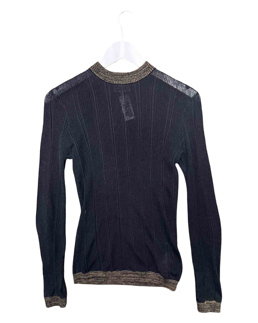 Size M | Ganni Black Sheer Longsleeve