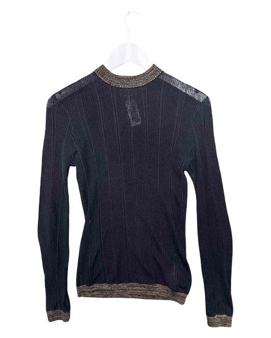 Size M | Ganni Black Sheer Longsleeve