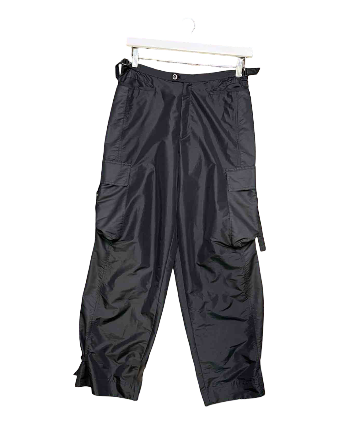 Size 11 | Hiroko Koshino Black Nylon Cargo Pants