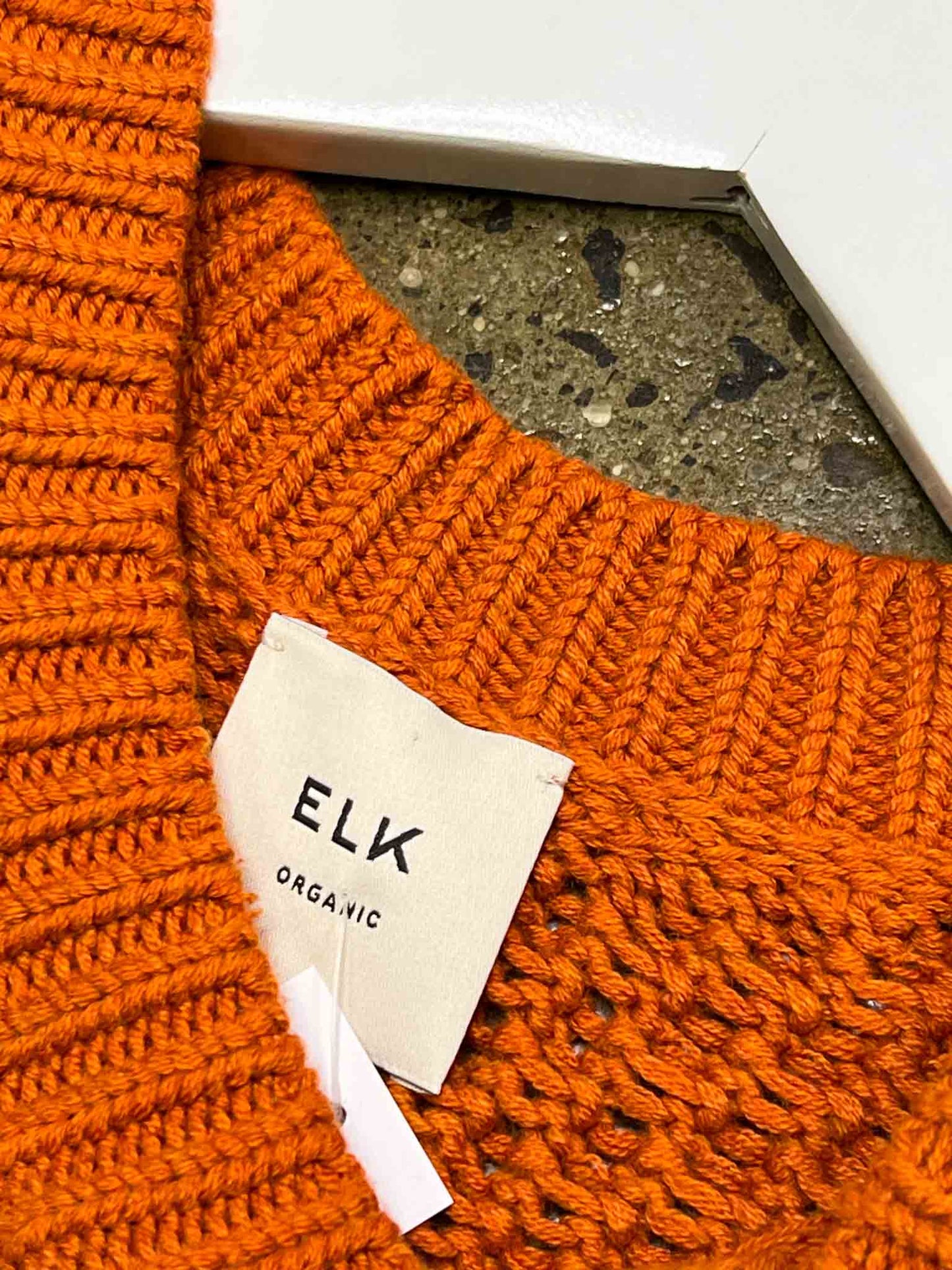 Size M | Elk Orange Wool/ Organic Cotton Knit Vest