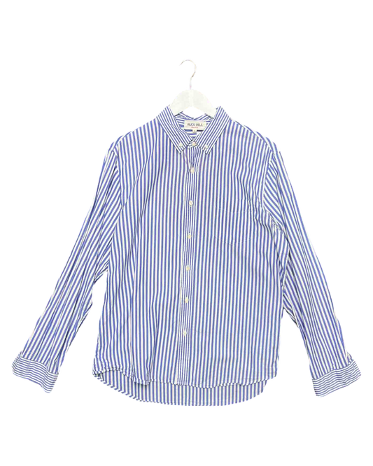 Size L | Alex Mill White and Blue Striped Shirt