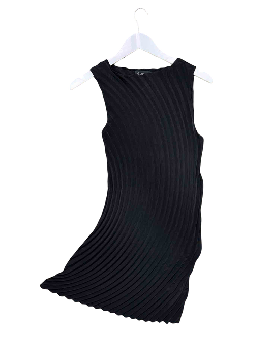 Size XS | Alpha60 Black Pleated Dress