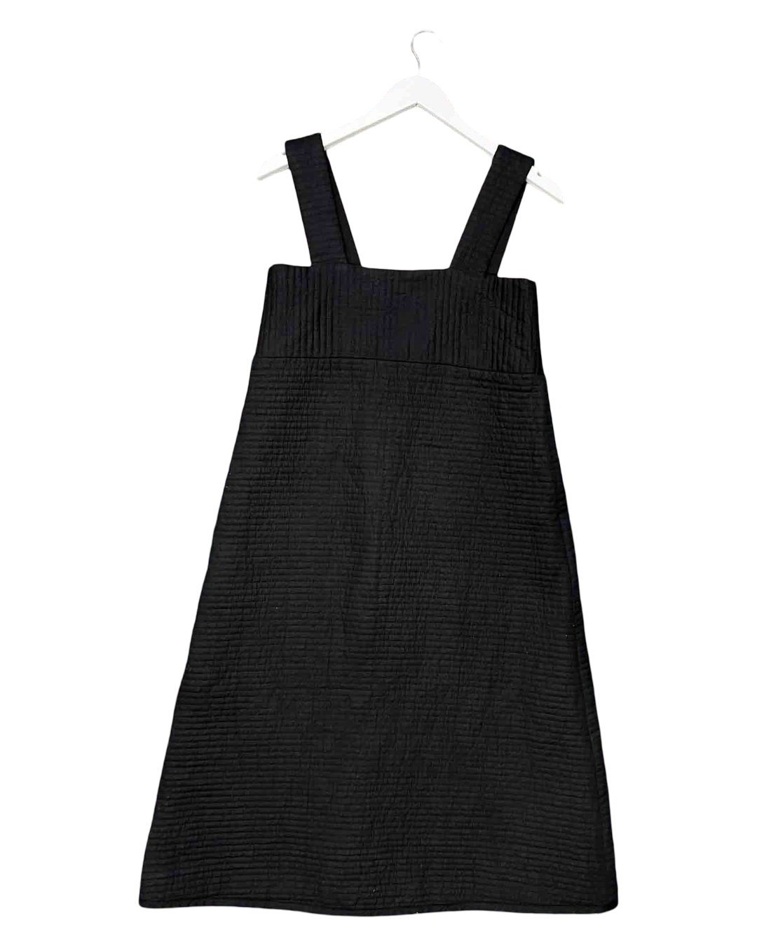Size XL | Alpha60 Black Quilted Pinafore Shift Dress