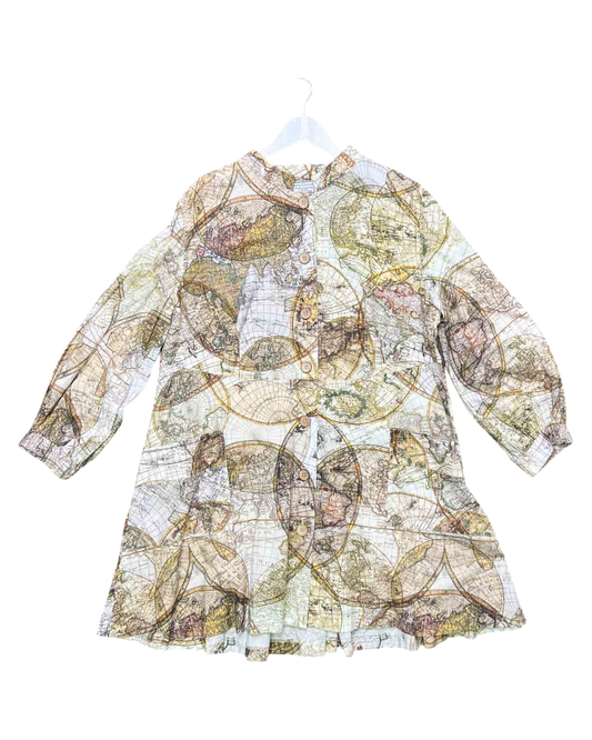 Size 24 | Simply Christene Cotton Poplin Globe Mini Dress