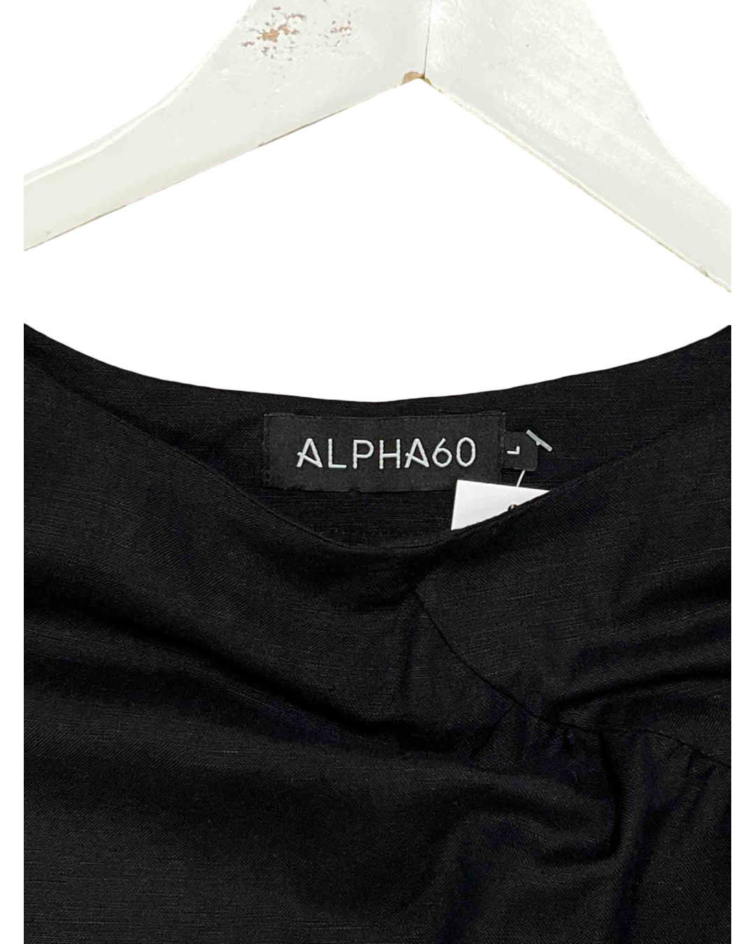 Size L | Alpha60 Black Linen Vaeh Midi Dress