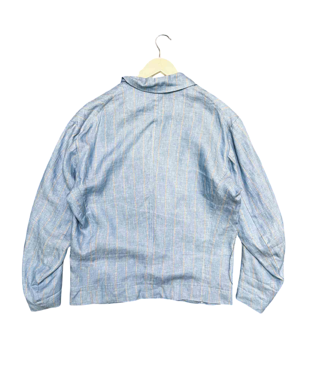 Size 8 | M.A Dainty Baby Blue Pinstripe Linen Casual Blazer