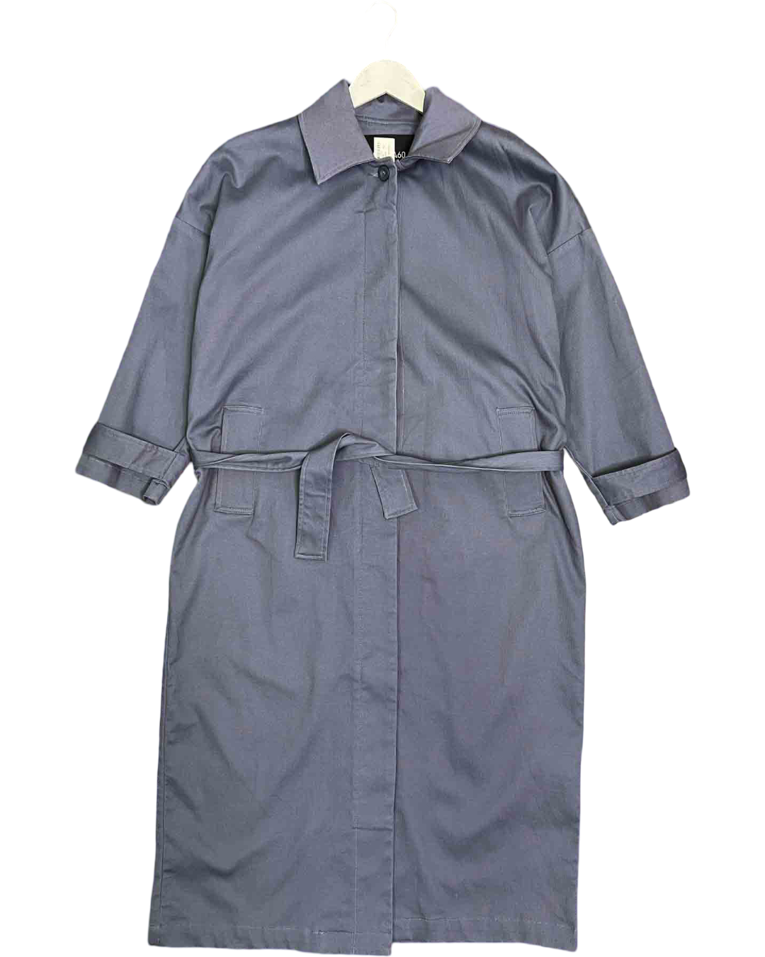 Size S | Alpha60 Slate Cotton Blue Trench Coat
