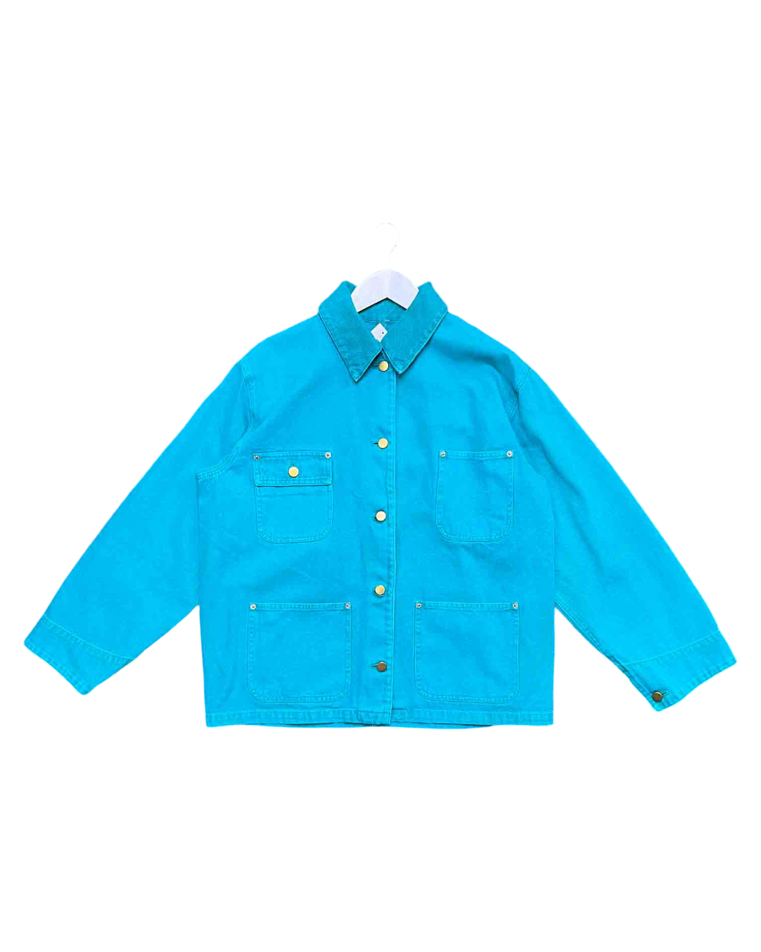 Size M/L | Ruan Teal Cotton Canvas Chore Jacket