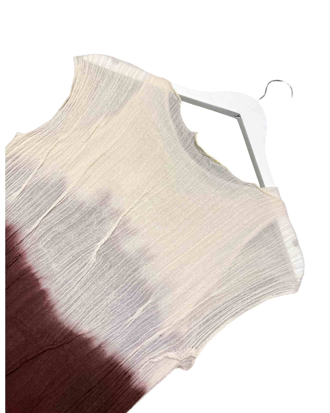 Size XS/S | Handmade Cream/Brown Ombre Midi Dress