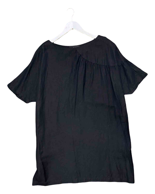 Size L | Alpha60 Black Linen Vaeh Midi Dress