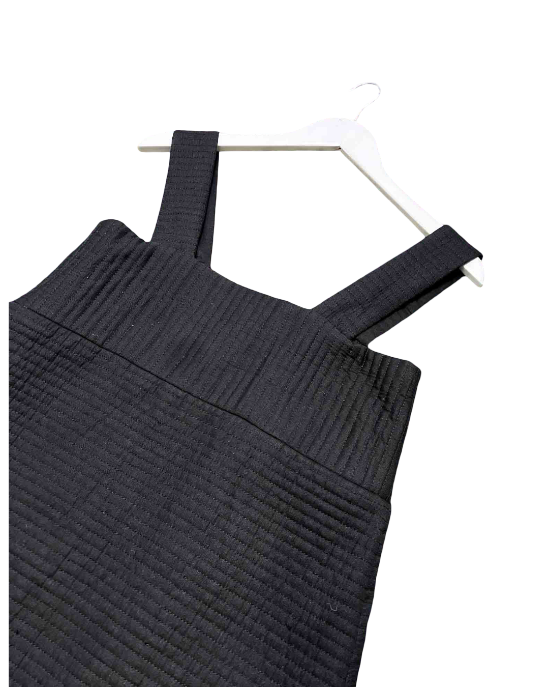 Size XL | Alpha60 Black Quilted Pinafore Shift Dress