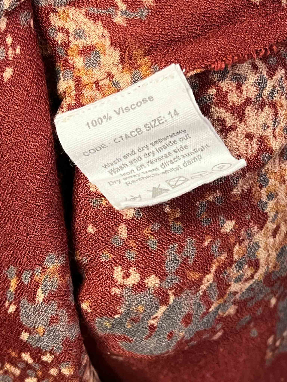 Size 14 | Toast Printed Cowl Neck Top