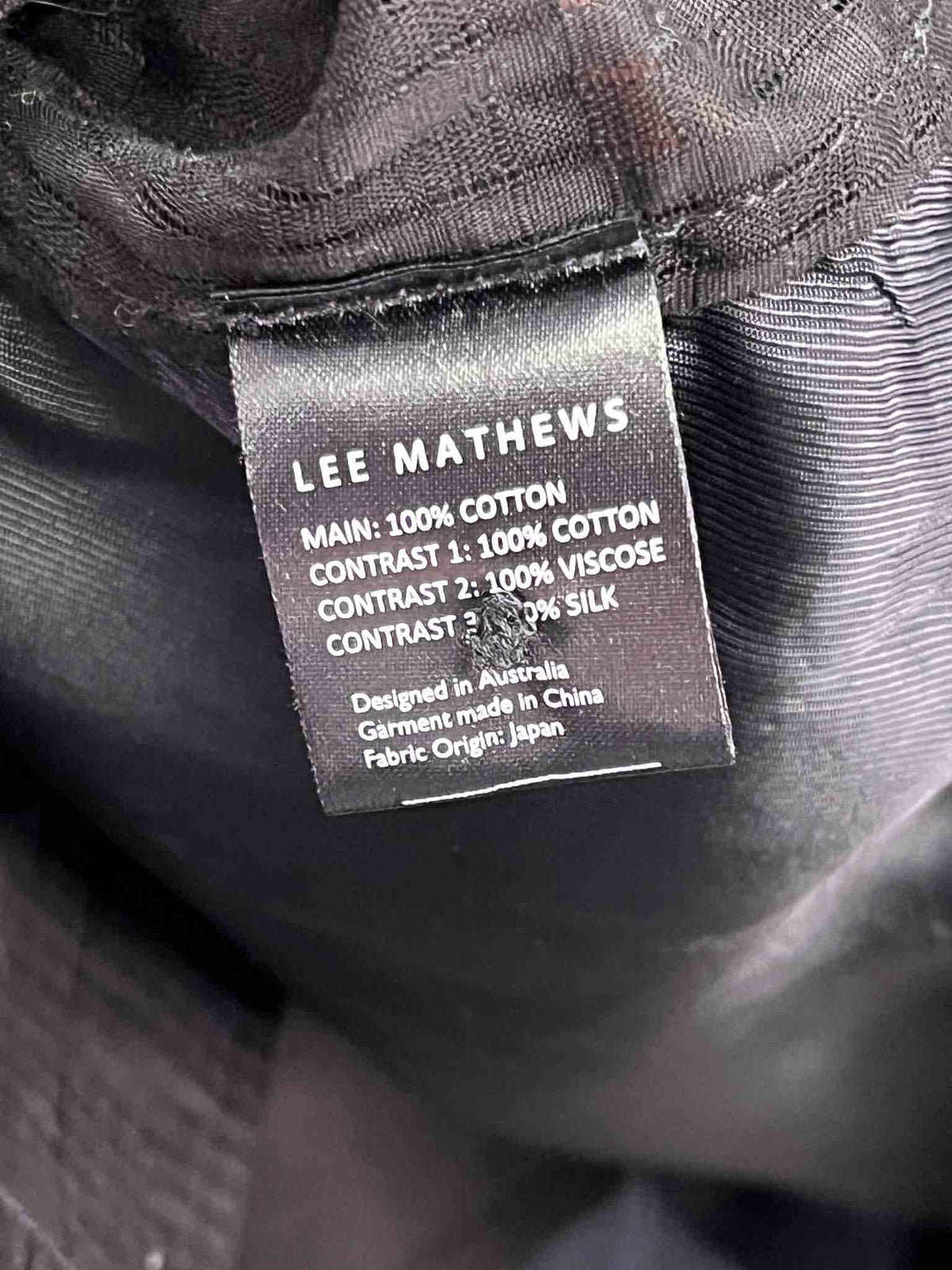 Size XS | Lee Mathews Black Cotton and Silk Frill Shirt